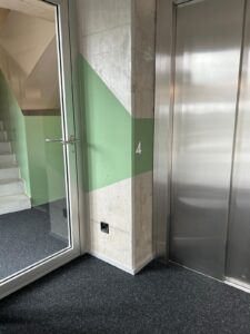 markierung wand tiefgarage