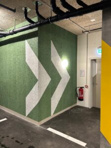 tiefgarage wand markierung